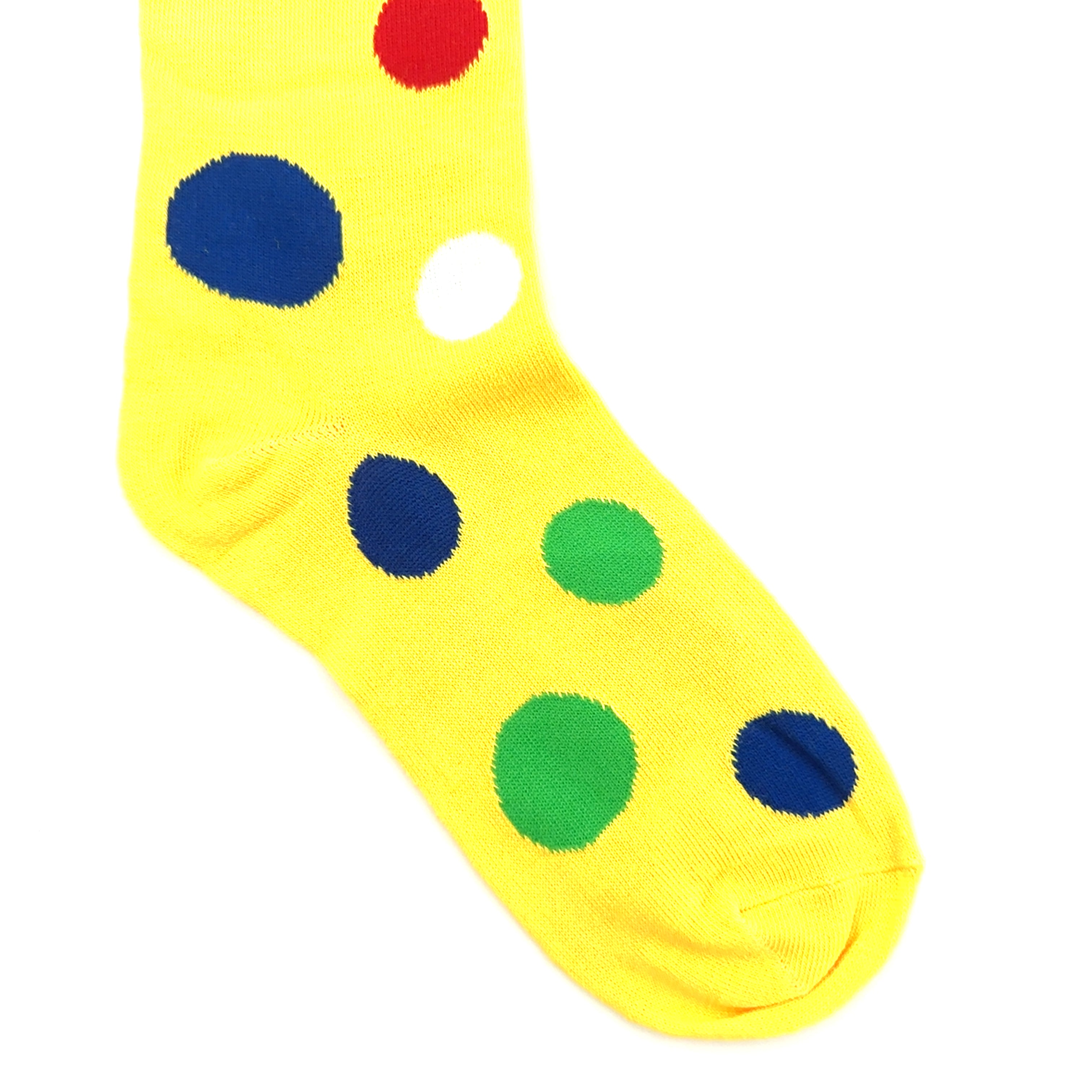 das-kost-mland-polka-dot-clown-kniestr-mpfe-gelb-bunt image 5