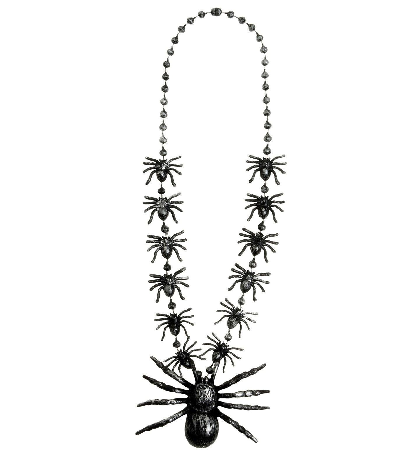 das-kost-mland-schwarze-spinnen-halskette-40cm-halloween image 1