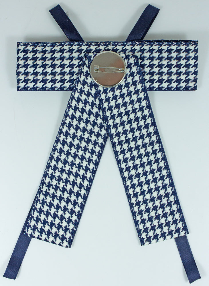 das-kost-mland-barock-schleife-brosche-kariert-blau image 4