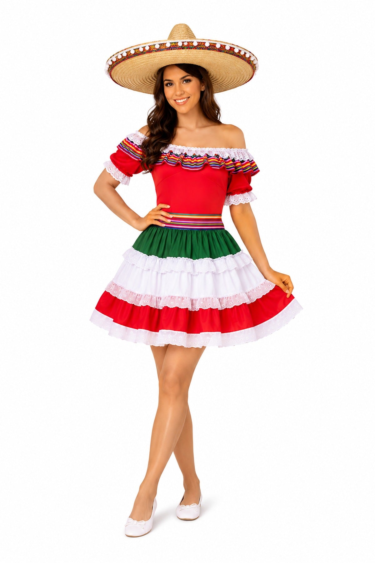 das-kost-mland-senorita-bonita-mexiko-kleid-damen-rot-gr-n image 7