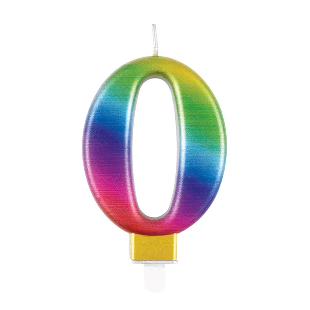 das-kost-mland-dekorationen-zahlenkerze-regenbogen-nr-0-tortendeko image 1