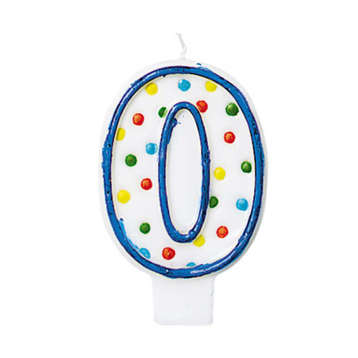 das-kost-mland-deko-zahlenkerze-polka-dots-0-tortenkerze image 1