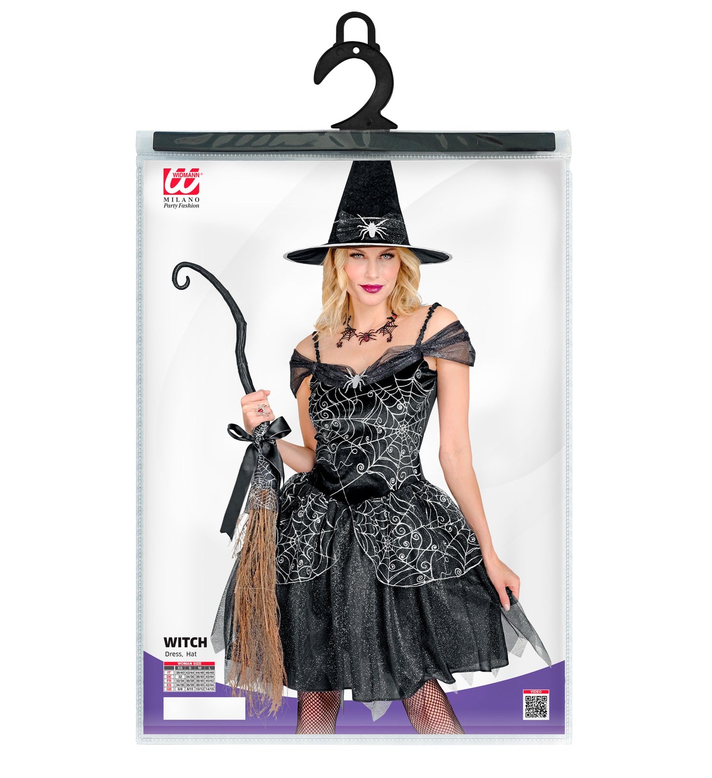 das-kost-mland-morgana-hexe-kost-m-damen-schwarz-kleid-hut-gr-l image 5