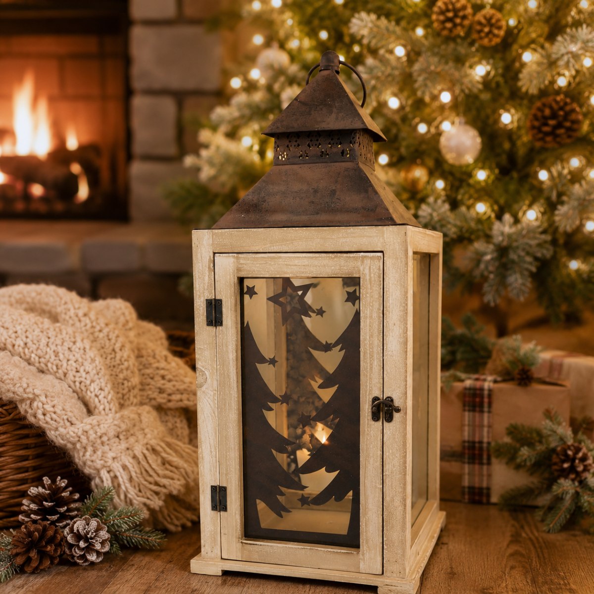 das-kost-mland-laterne-weihnachtsbaum-24x57-cm-deko-braun-holz image 3