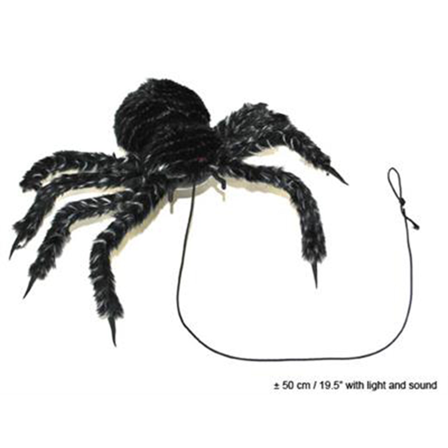 spinne-an-der-leine-animiert-48-cm-schwarz-mit-licht-sound image 2