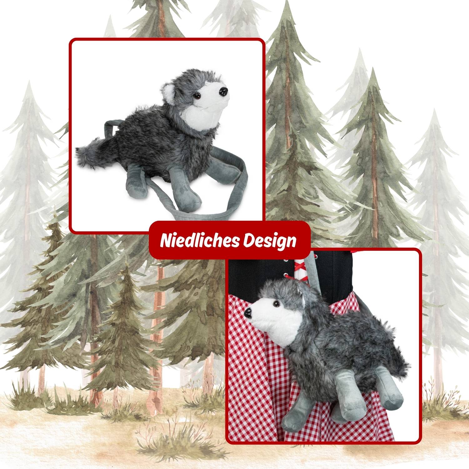 das-kost-mland-wolf-handtasche-pl-sch-grau-30x40x13-cm image 2