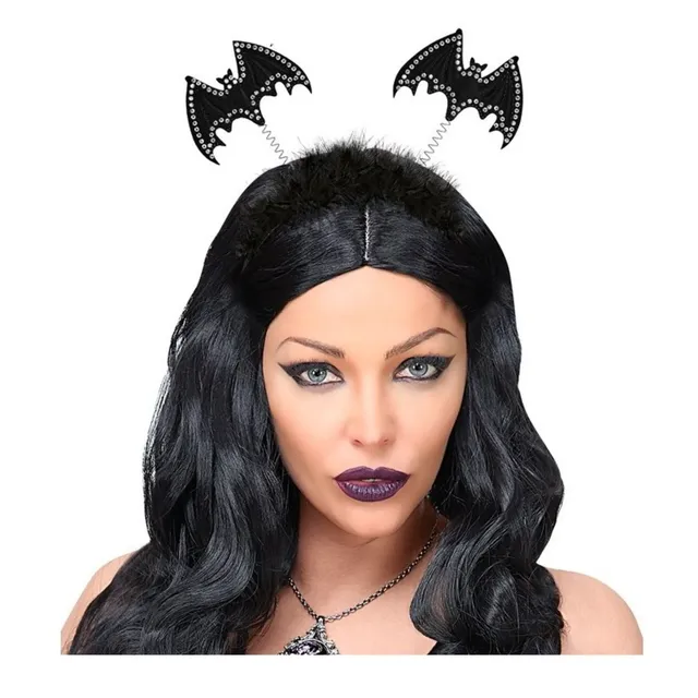 das-kost-mland-haarreif-strass-fledermaus-halloween-schwarz image 1
