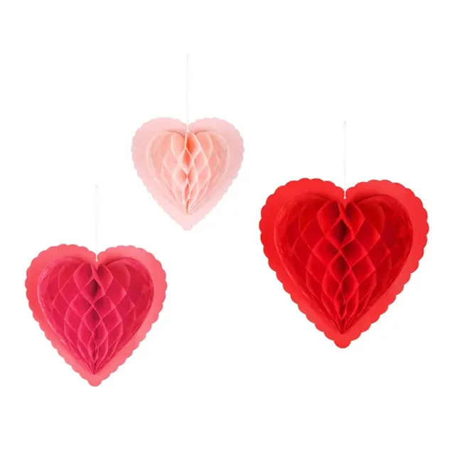 das-kost-mland-deko-honigwaben-herzen-papier-3er-set-mix-30cm image 1