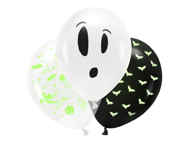 das-kost-mland-uv-halloween-geister-luftballon-set-27cm-3stk image 1