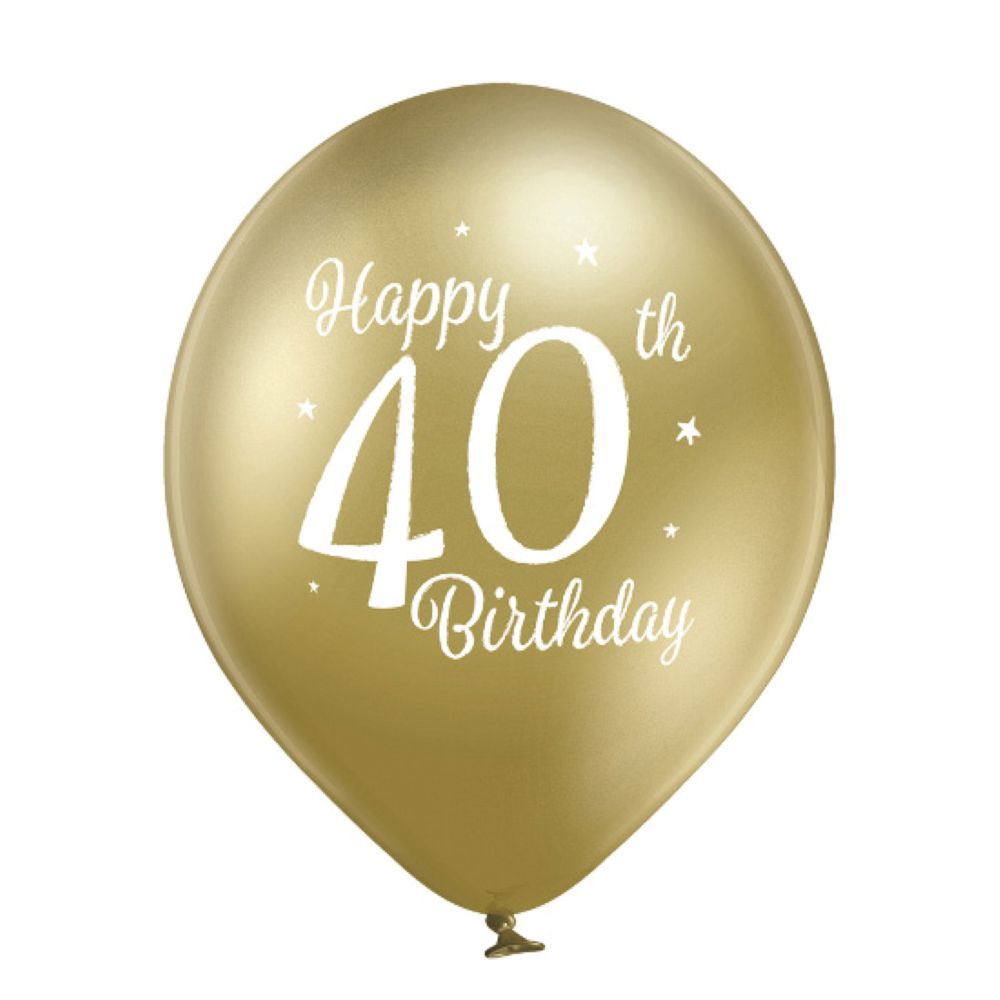 das-kost-mland-luftballon-30-cm-happy-40th-birthday-6-stk-set image 2