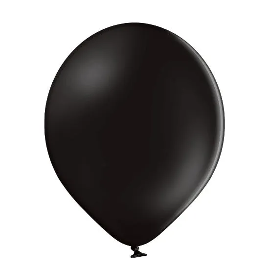 das-kost-mland-dekorationen-luftballon-uni-pastell-30cm-25er-schwarz-latex image 1
