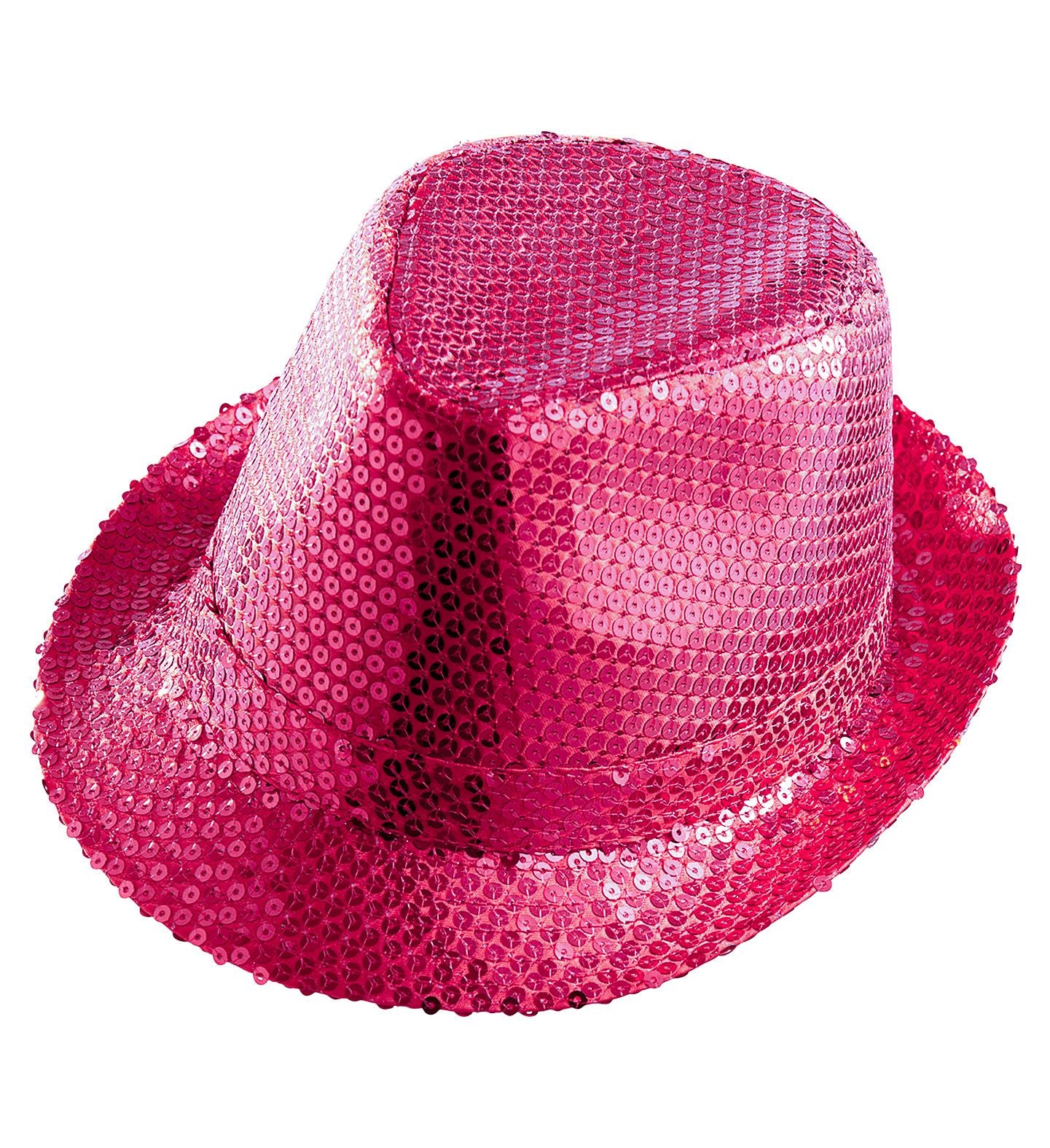das-kost-mland-accessoires-pailletten-hut-fedora-pink-einheitsgr-e image 1