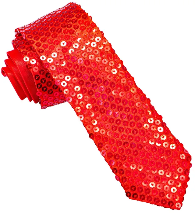 das-kost-mland-glitzer-pailletten-krawatte-show-kost-m-rot image 1