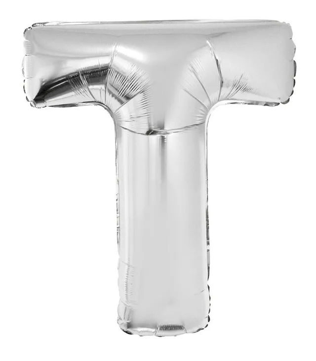 das-kost-mland-xxl-folienballon-buchstabe-t-silber-100-cm image 1