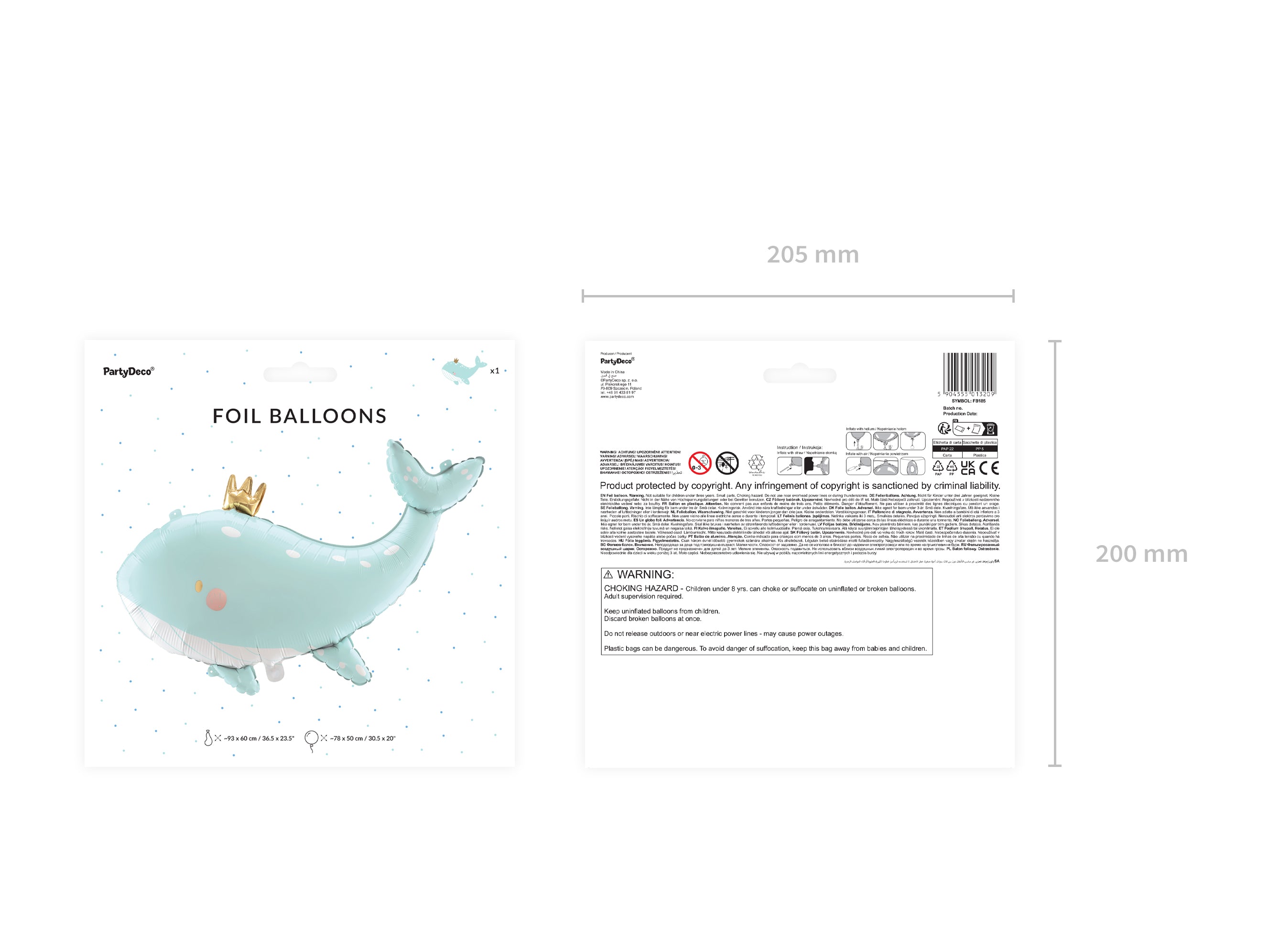 das-kost-mland-dekorationen-wal-mit-krone-folienballon-blau-93x60-cm image 2