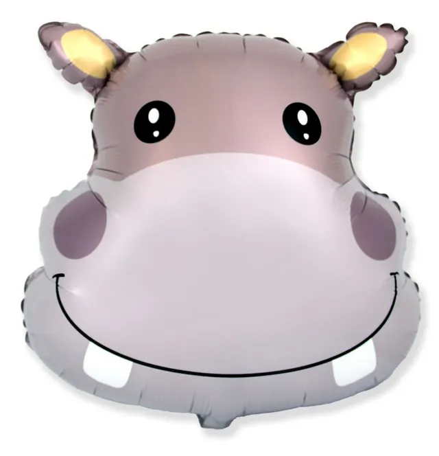 das-kost-mland-hippo-folienballon-56x56-cm-kopf-helium image 1