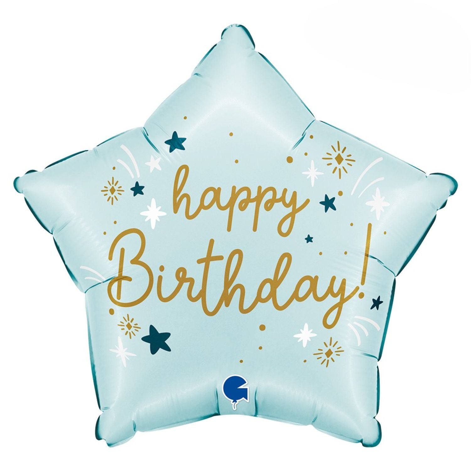 das-kost-mland-folienballon-stern-happy-birthday-blau-46cm image 1