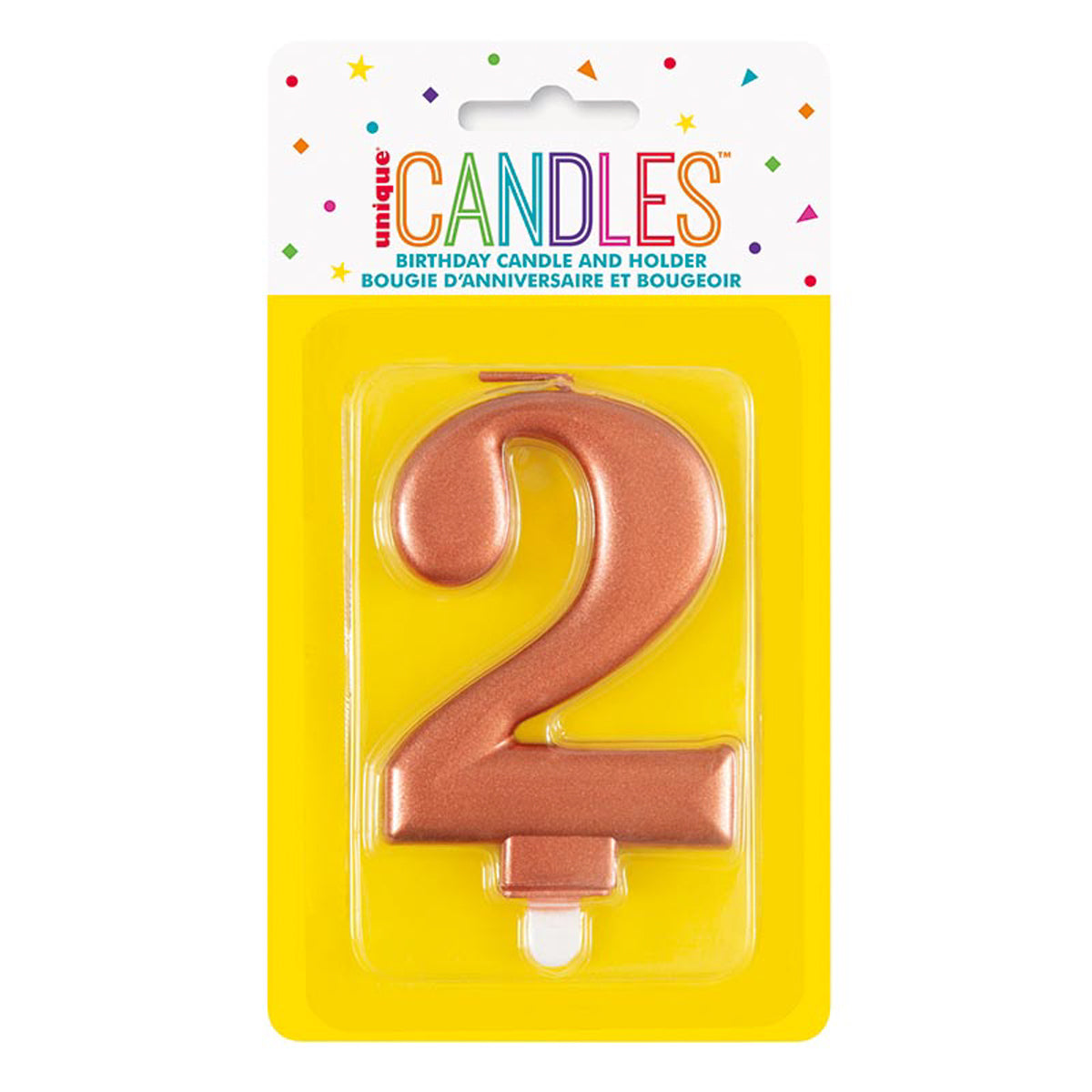 das-kost-mland-zahlenkerze-2-rosegold-tortenkerze-geburtstag image 2