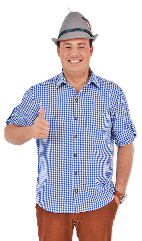 das-kost-mland-trachtenhemd-anton-herren-blau-wei-kariert image 8