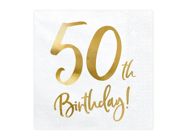 das-kost-mland-birthday-gold-servietten-50-20-stk-33x33-cm image 1