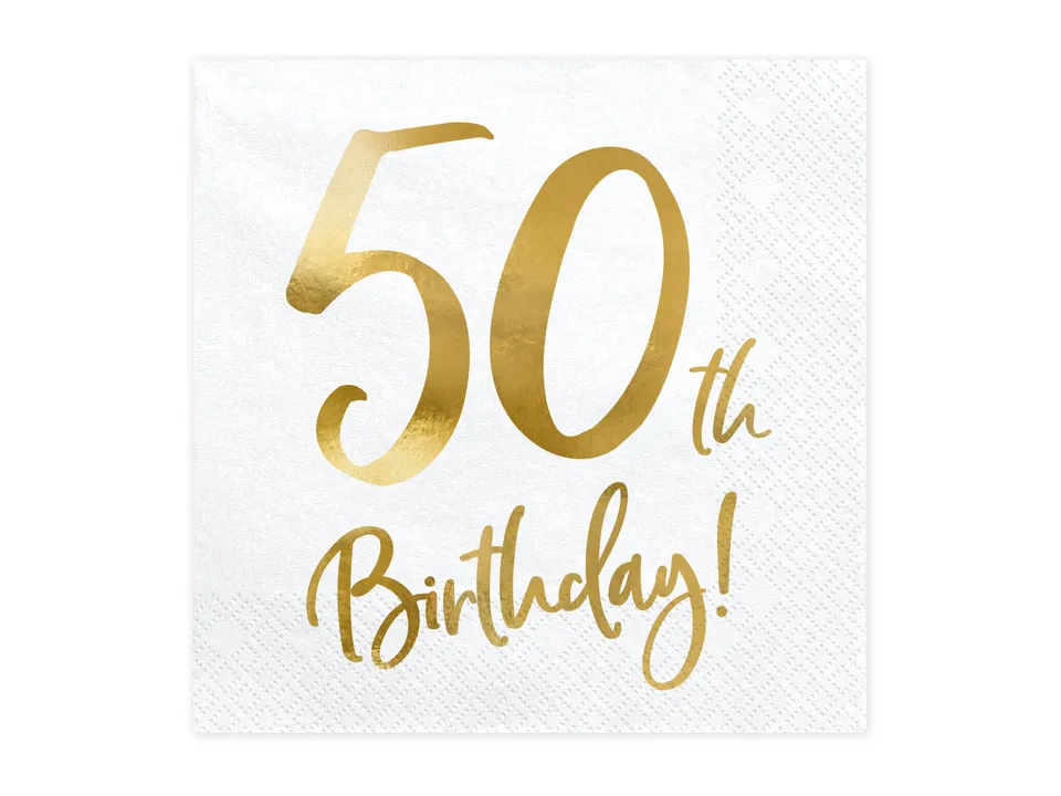 das-kost-mland-birthday-gold-servietten-50-20-stk-33x33-cm image 1