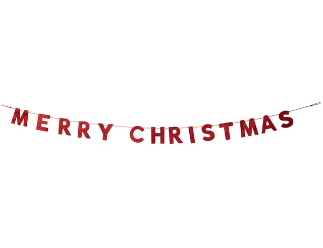 das-kost-mland-girlande-merry-christmas-holz-rot-190cm image 1