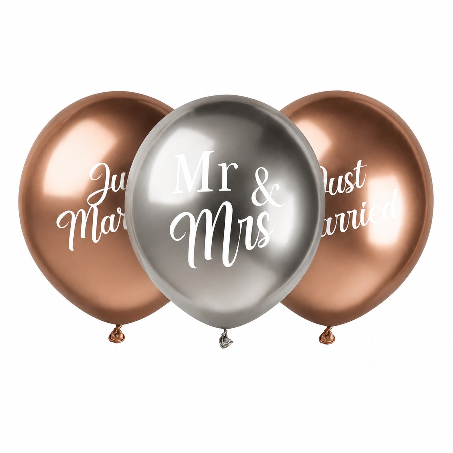 das-kost-mland-mr-mrs-latexballon-ros-gold-silber-3stk image 1