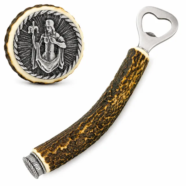 das-kost-mland-accessoires-funk-hirschhorn-flaschen-ffner-jungfrau-zierkappe image 1
