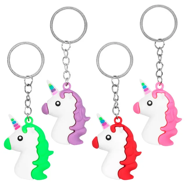das-kost-mland-einhorn-schl-sselanh-nger-4-stk-mitgebsel-3cm image 1