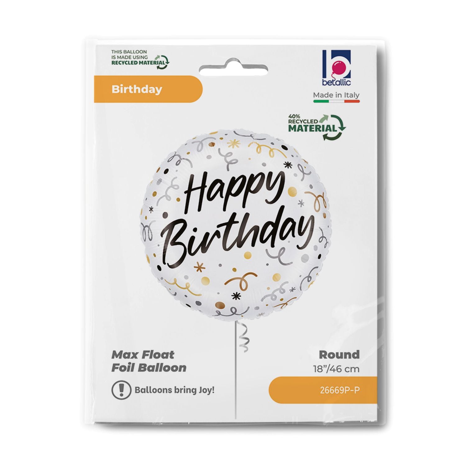 das-kost-mland-happy-birthday-folienballon-46cm-luftschlangen image 2