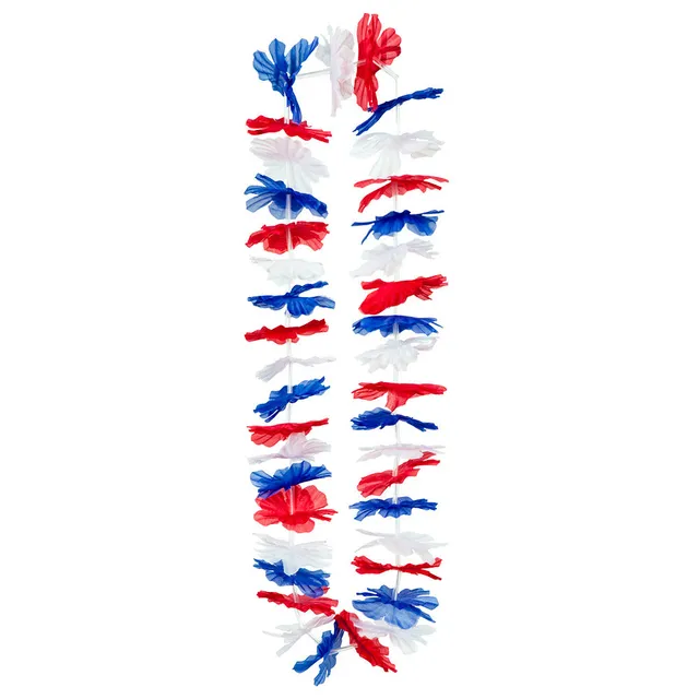 das-kost-mland-hawaiikette-frankreich-blau-wei-rot image 1