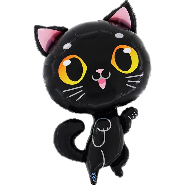 folienballon-shape-katze-29-74cm-schwarz-tierballon image 1