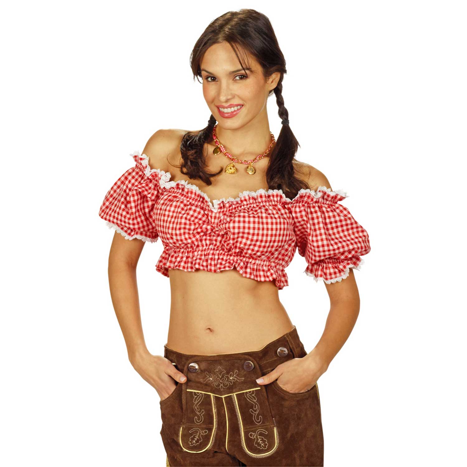 das-kost-mland-fanny-trachtenbluse-rot-wei-dirndlbluse image 3
