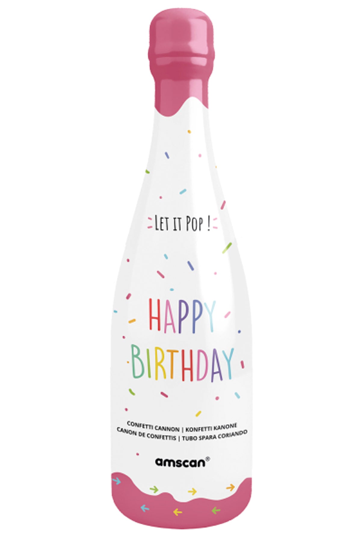 das-kost-mland-konfettishooter-flasche-pink-32cm-bunt image 2