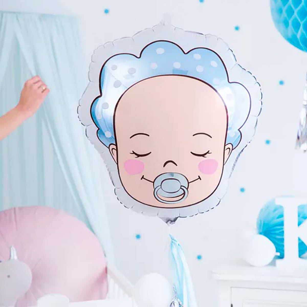 das-kost-mland-dekorationen-folienballon-baby-boy-45cm-blau image 2