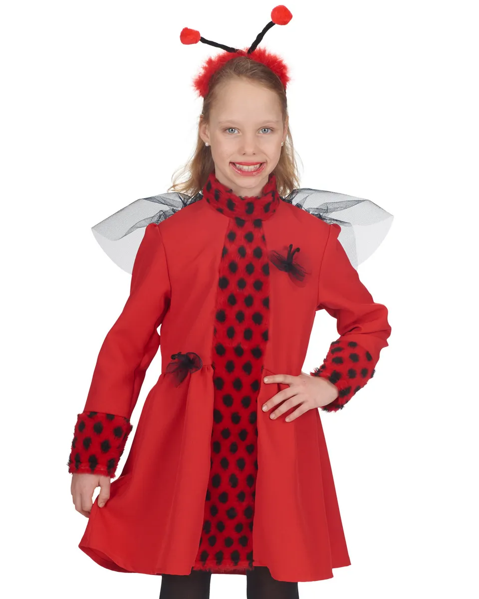 das-kost-mland-m-dchen-marienk-fer-kost-m-kleid-gr-128-mit-fl-gel image 1