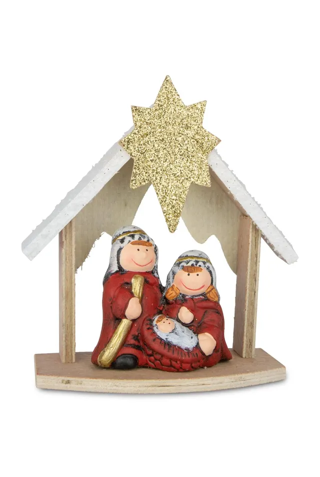 riffelmacher-krippe-3-figuren-keramik-holz-rot-gold-14cm image 1