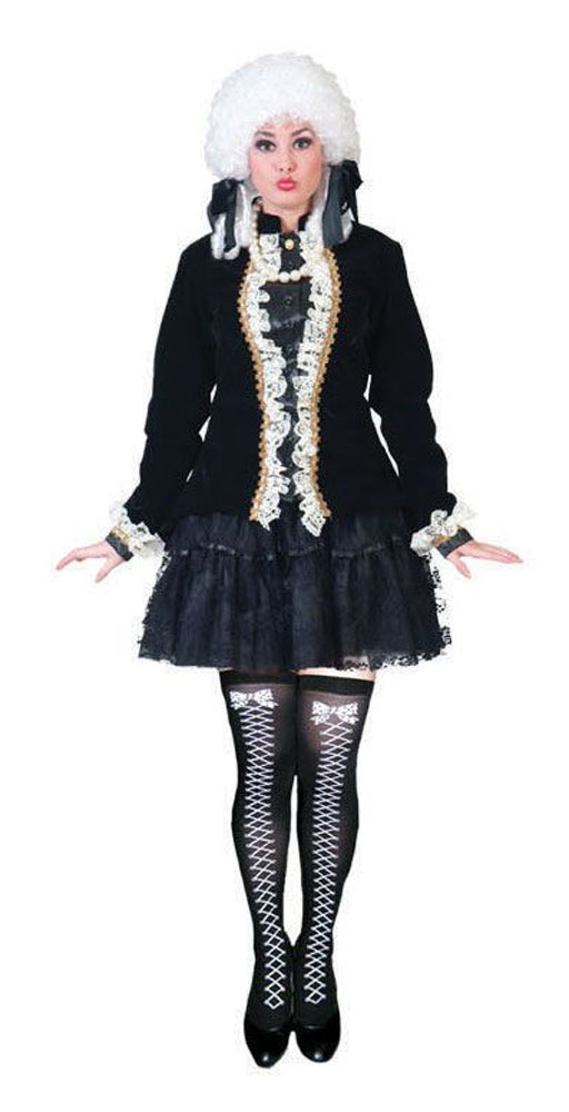 das-kost-mland-overknees-halterlose-str-mpfe-schwarz-wei-schleife image 2