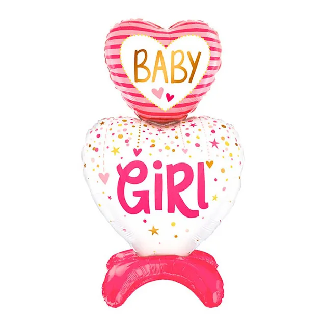 das-kost-mland-baby-girl-hearts-folienballon-rosa-airfill image 1