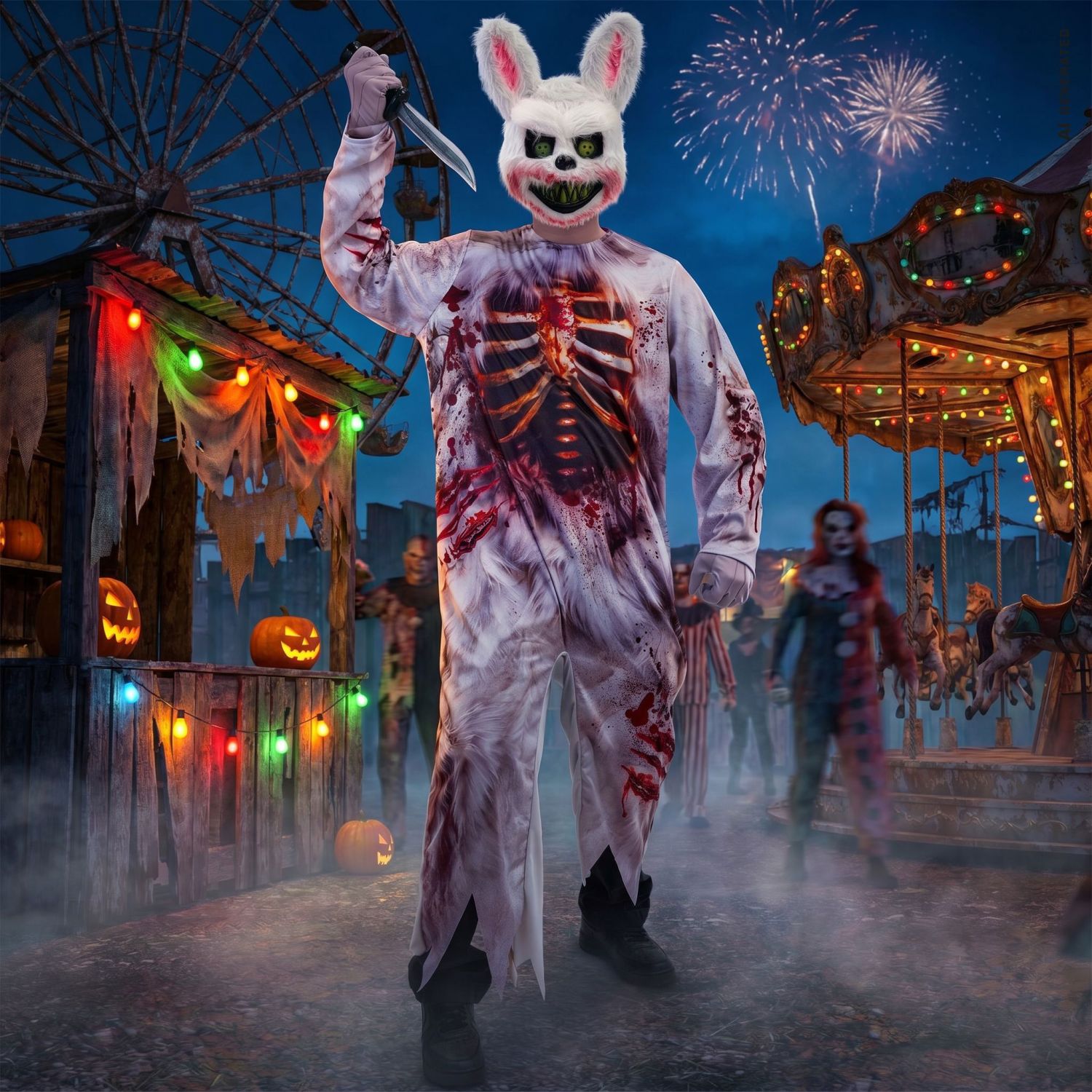 das-kost-mland-zombie-bunny-kost-m-herren-overall-maske image 6