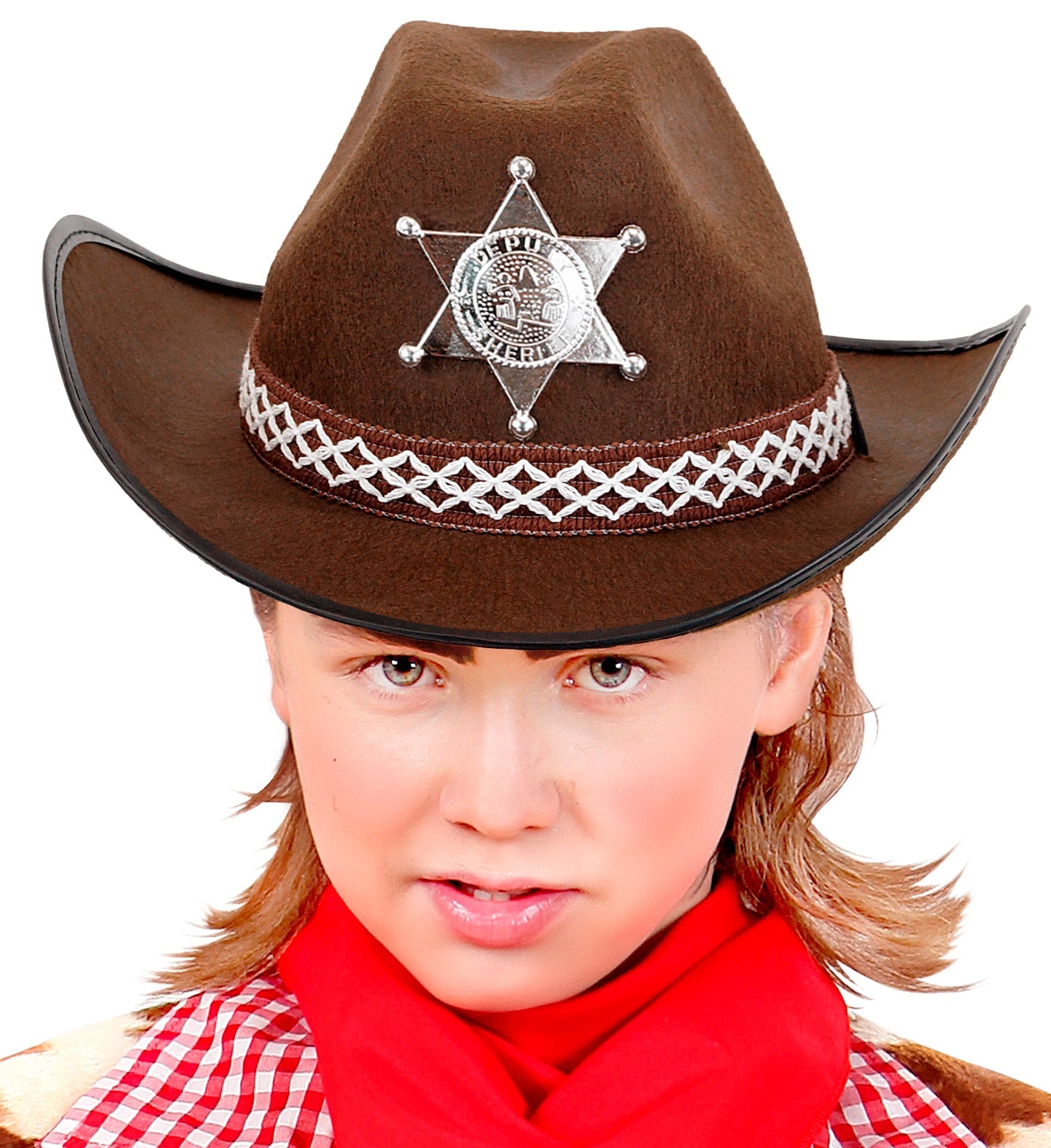 das-kost-mland-cowboyhut-mit-sheriffstern-hut-braun-kinder image 3