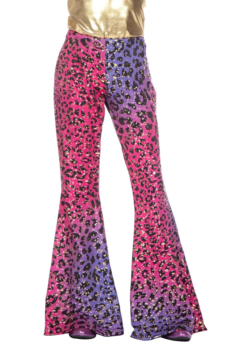 das-kost-mland-m-dchen-hippiehose-panther-glitzer-lila-128 image 1