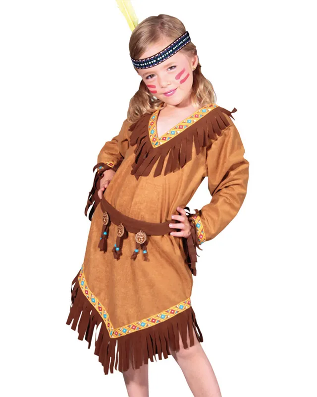 das-kost-mland-namida-indianerin-kost-m-m-dchen-braun-fransen image 1