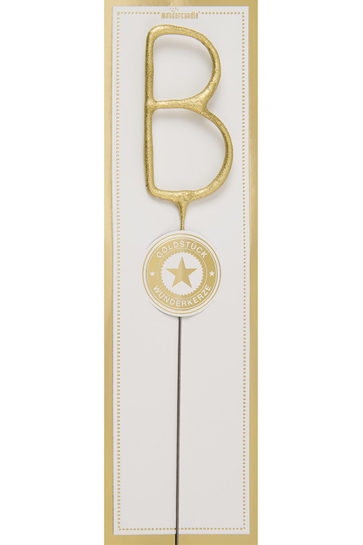 das-kost-mland-classic-wunderkerze-buchstabe-b-gold-6-5cm-35s image 1