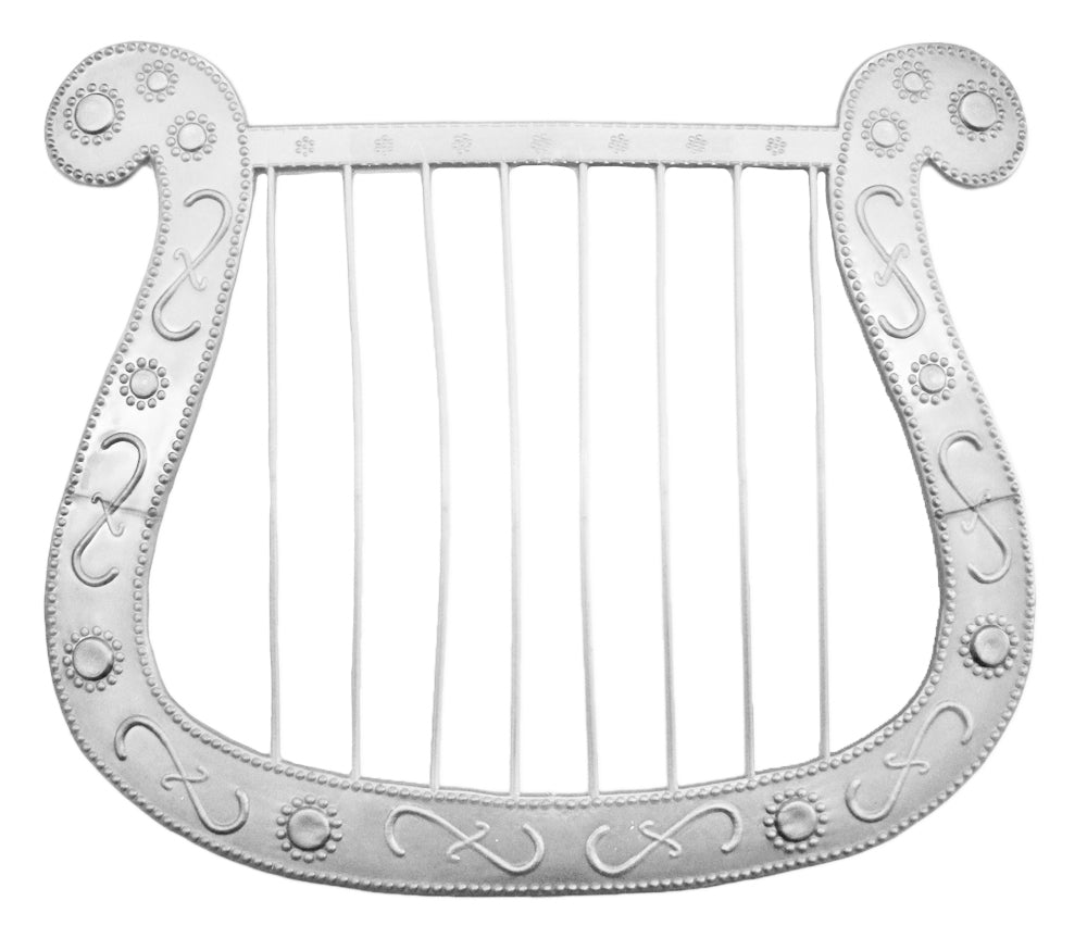 das-kost-mland-accessoires-harfe-engel-silber-28x23cm image 1