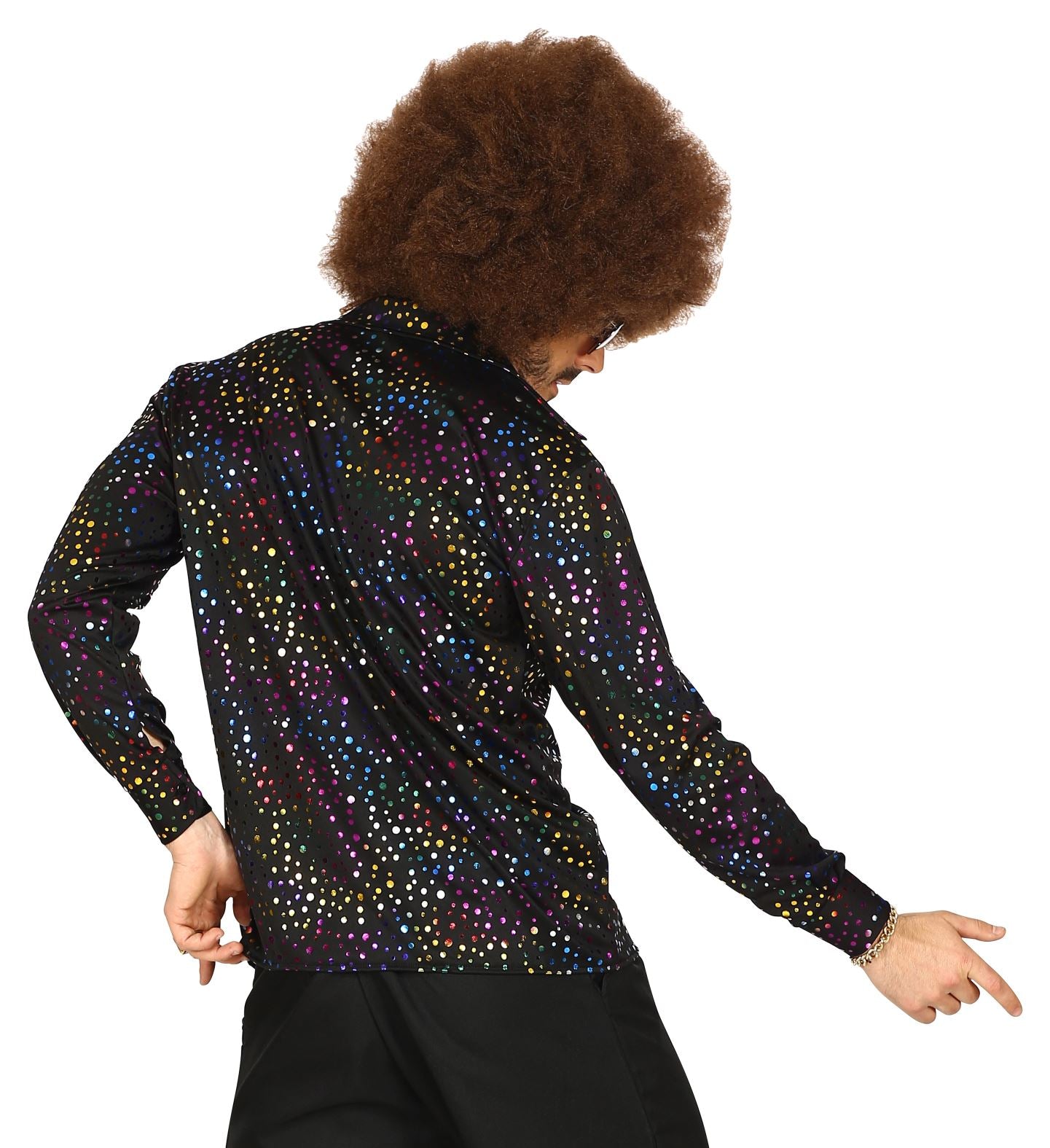 das-kost-mland-70er-disco-glitzer-hemd-herren-schwarz-mehrfarbig image 3