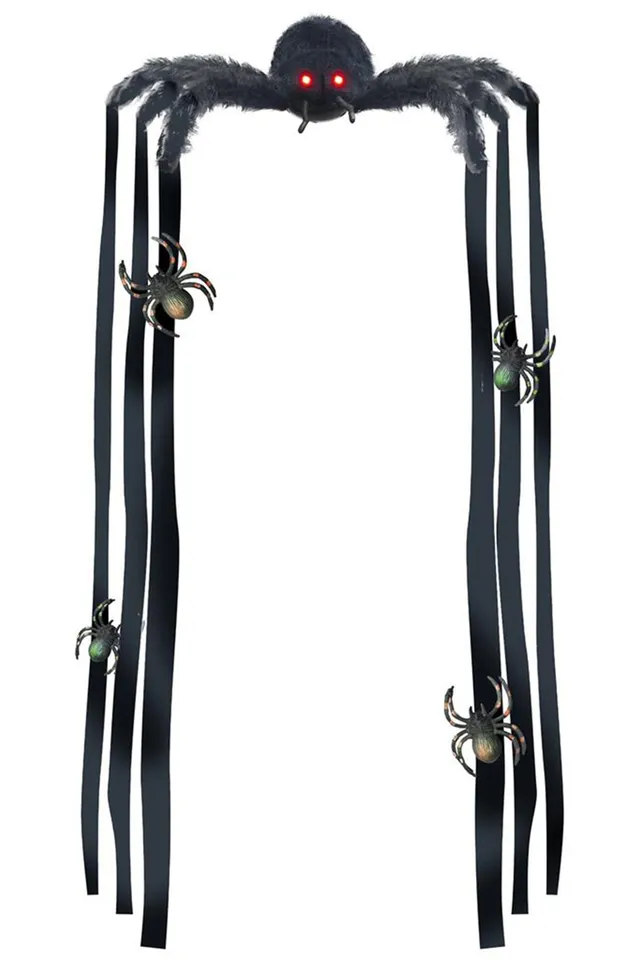 das-kost-mland-xl-spinne-animiert-90-cm-schwarz-halloween image 1