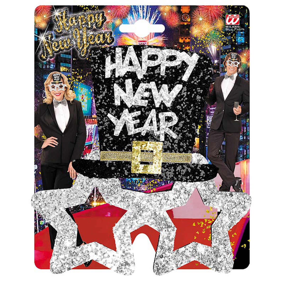 das-kost-mland-brille-happy-new-year-silber-partybrille image 3