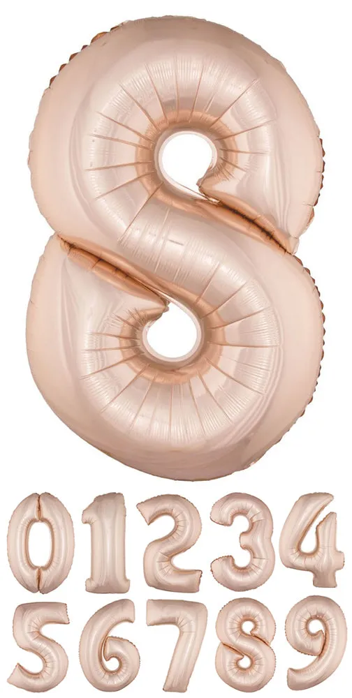 das-kost-mland-xxl-zahlen-folienballon-100cm-ros-gold image 1