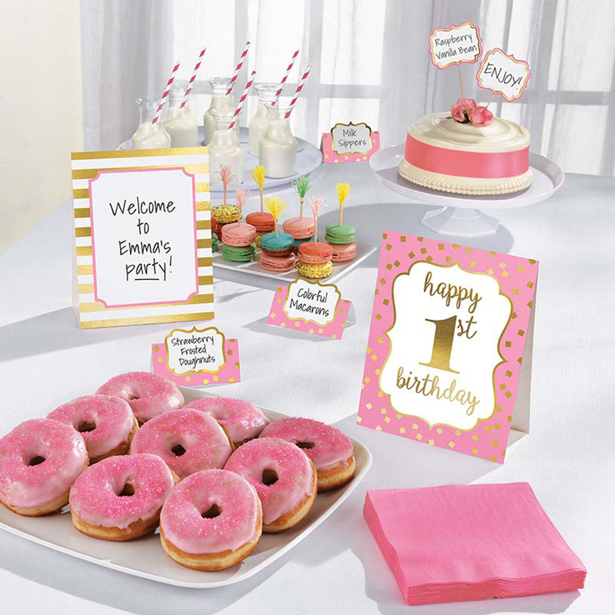das-kost-mland-happy-birthday-1-dekoset-pink-gold-12-teilig image 1